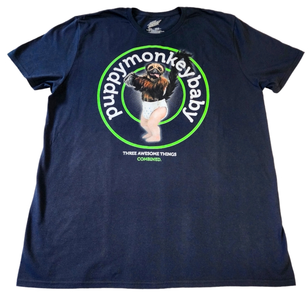 Puppy Monkey Baby Mtn Dew T Shirt Sz 2XL NWOT